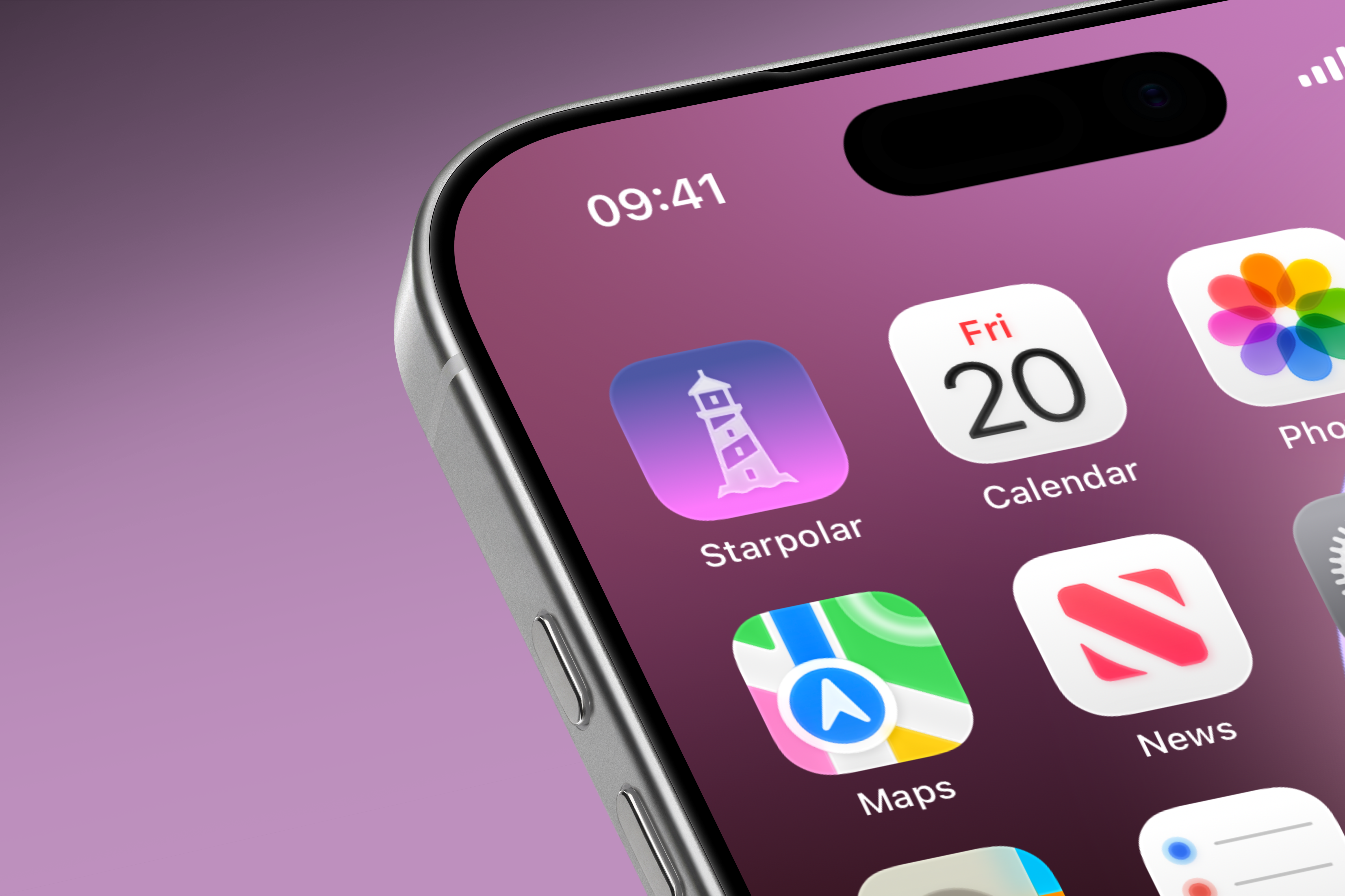 Starpolar app icon on a smartphone