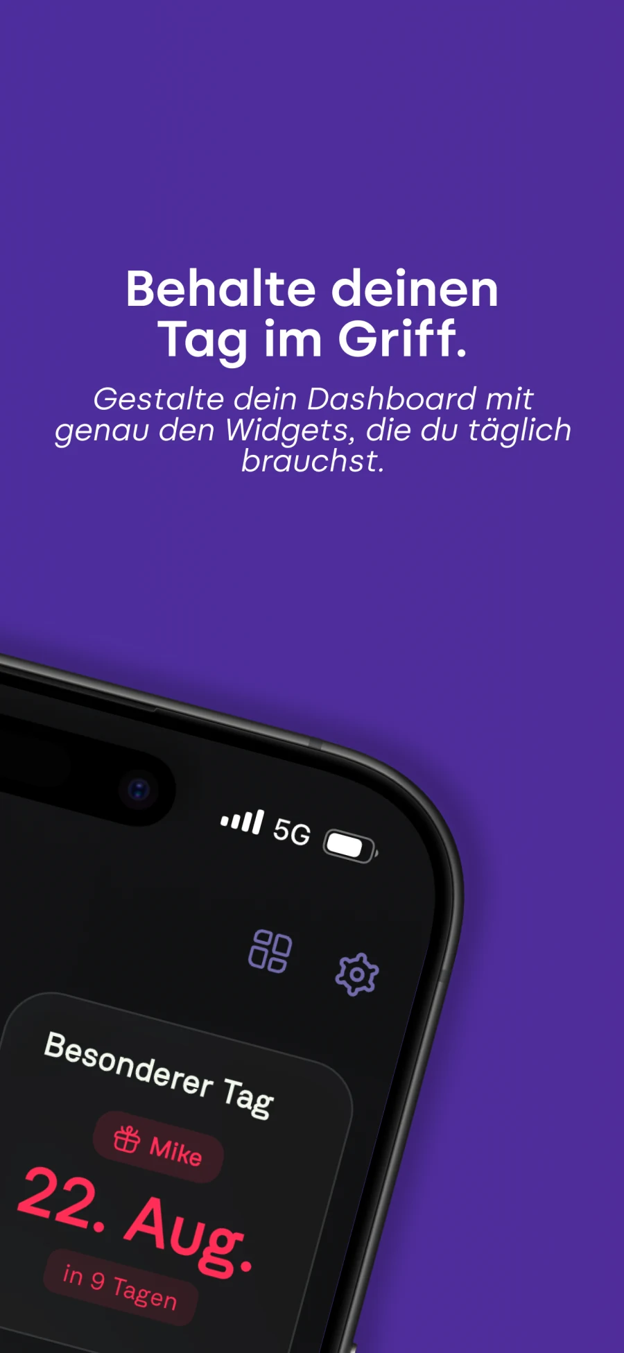 Starpolar Dashboard mit besonderem Datum